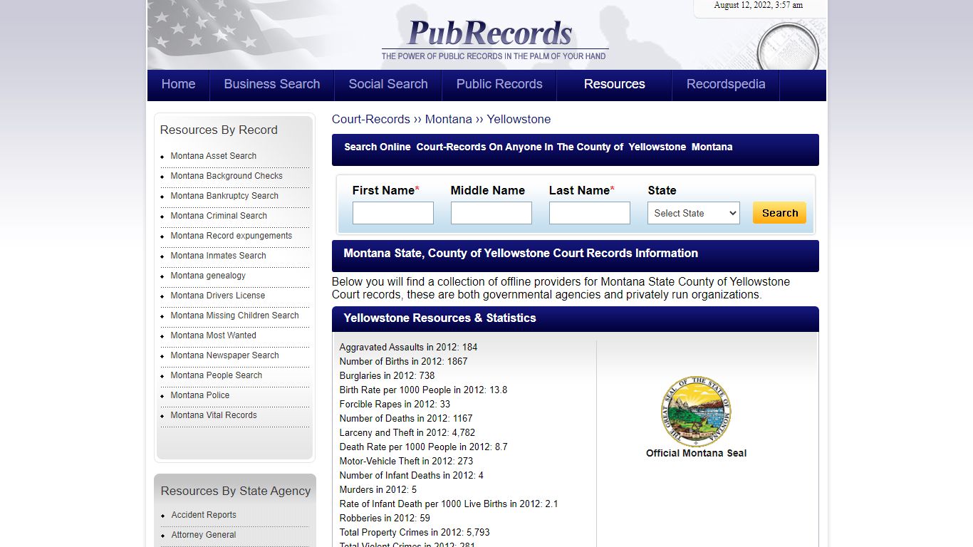 Yellowstone County, Montana Court Records